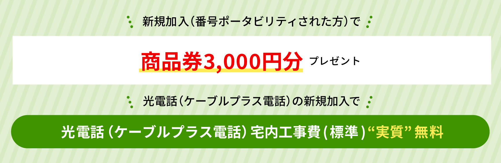 新規加入で商品券2000円分プレゼント